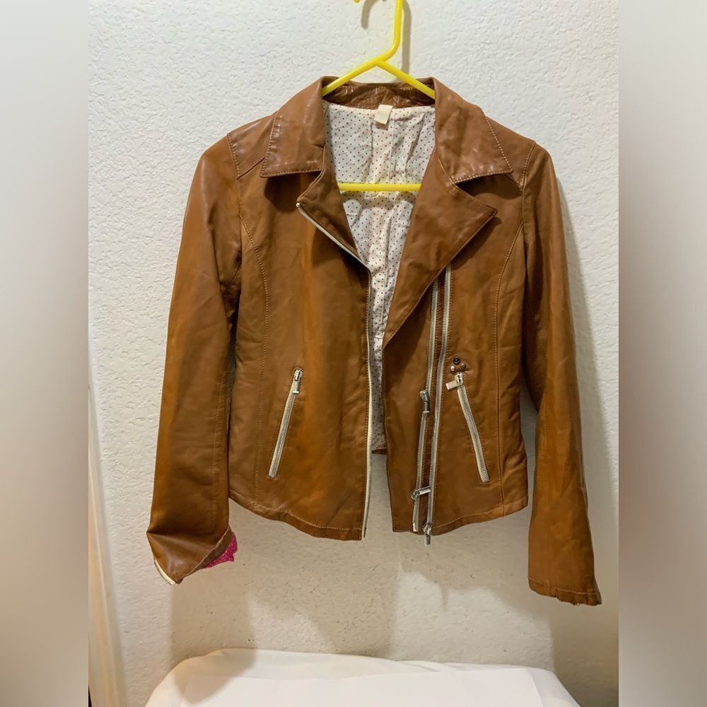 Delan Tan women real leather jacket made in Italy, size 42